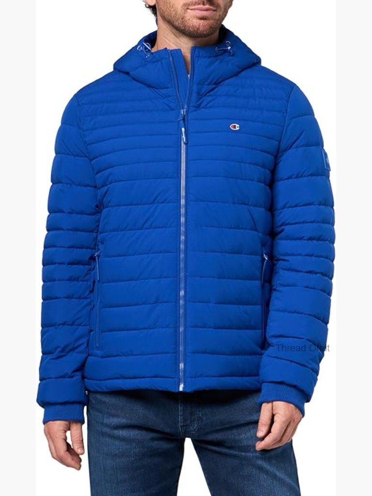Lightweight Hooded Puffer Jacket With Quilted Design